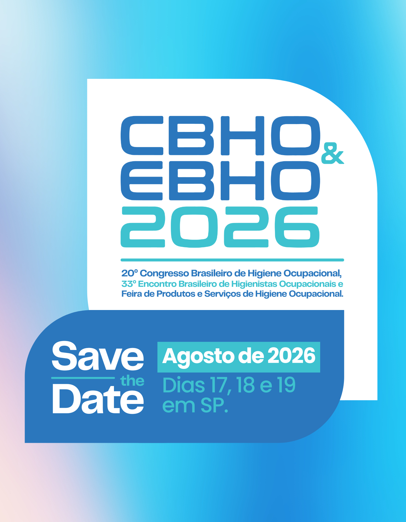 Banner Chamada para Trabalhos Técnicos - Congresso Brasileiro de Higiene Ocupacional 2026