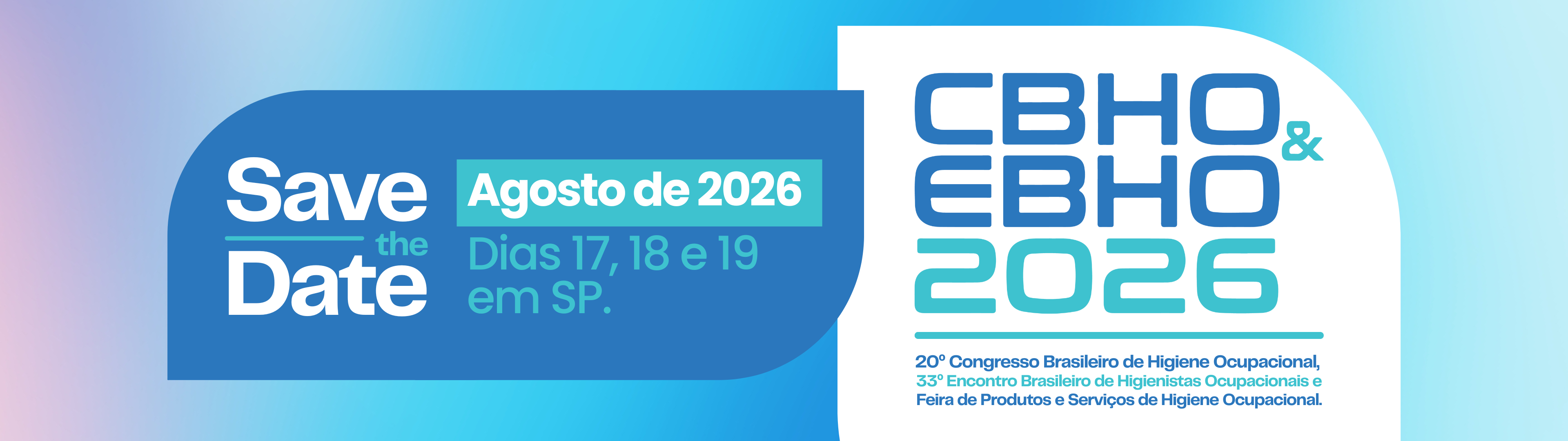 Banner Chamada para Trabalhos Técnicos - Congresso Brasileiro de Higiene Ocupacional 2026