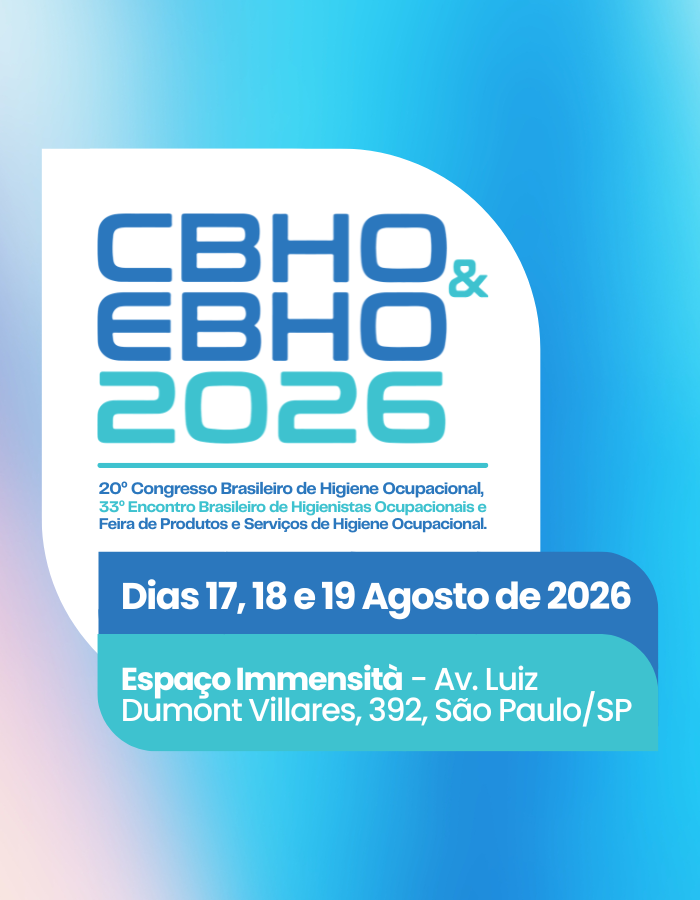 Banner 20º Congresso Brasileiro de Higiene Ocupacional e 33º Encontro Brasileiro de Higienistas Ocupacionais 2026