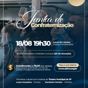 Jantar de Confraternização (vagas limitadas)